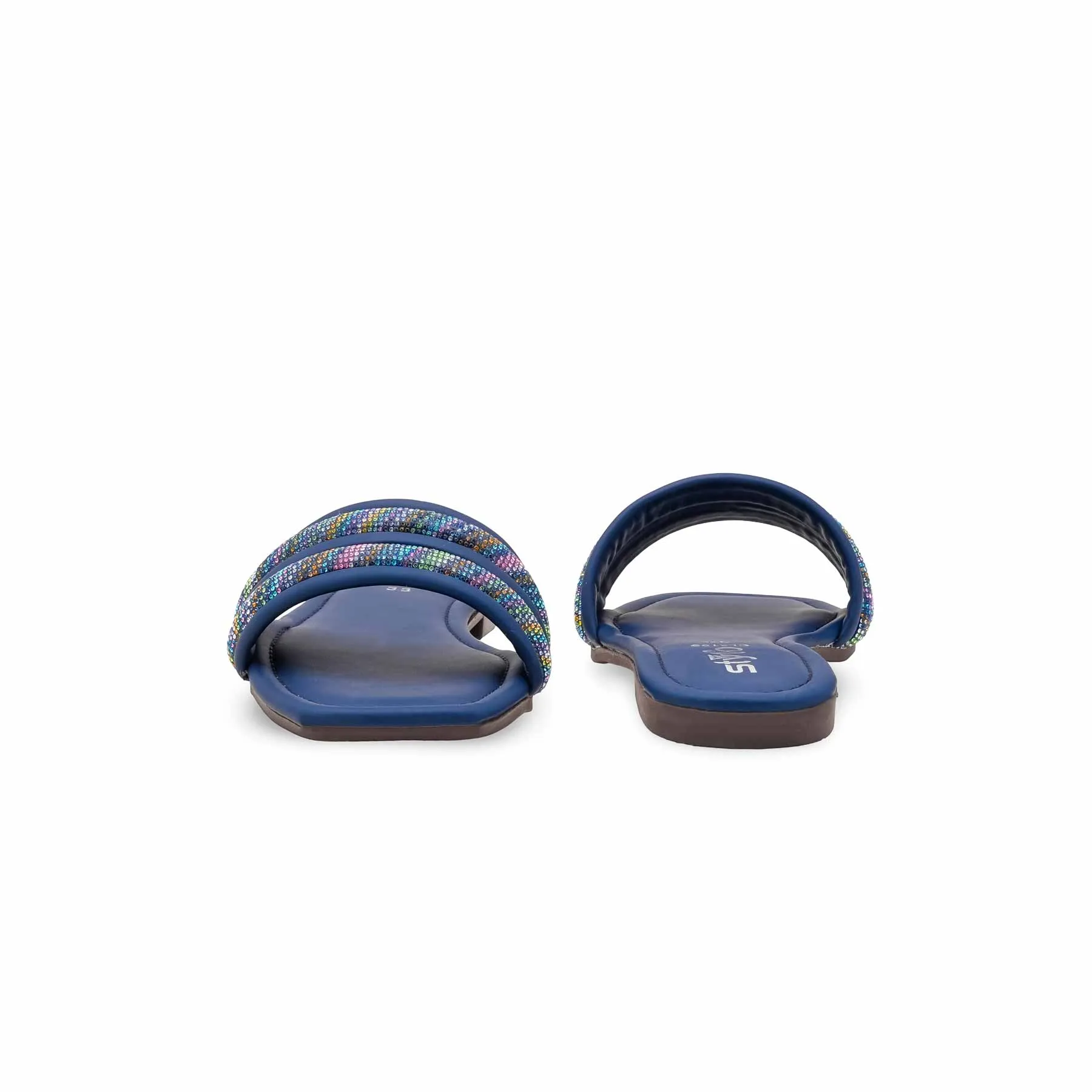 German House Slippers Navy Casual Slipper For Women CL2199