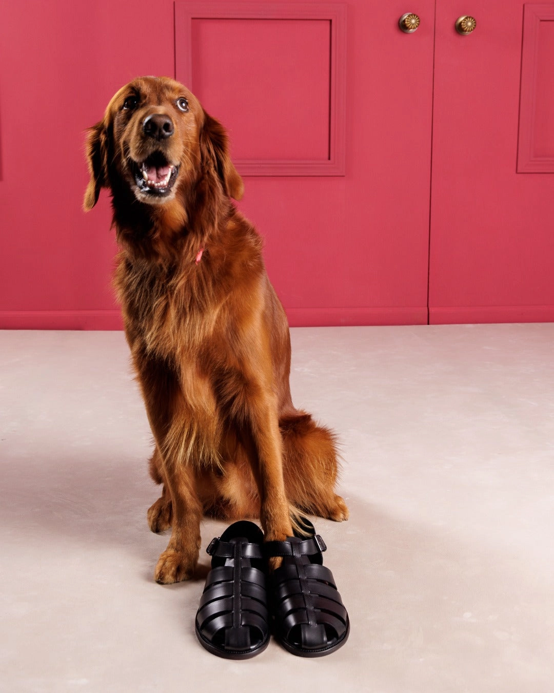 Yuu Sandals Finn Black Burshed Calf