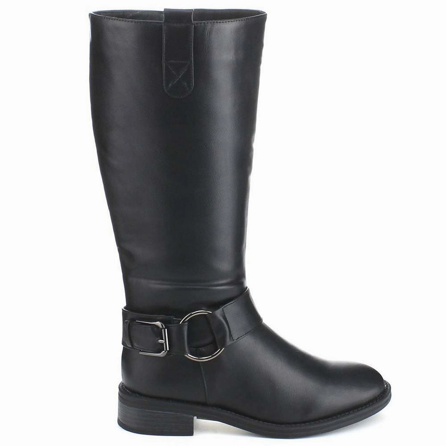 Black Riding Ankle Strap Knee-high Women's Vegan Boots Tommy Hilfiger Freza Rain Boots