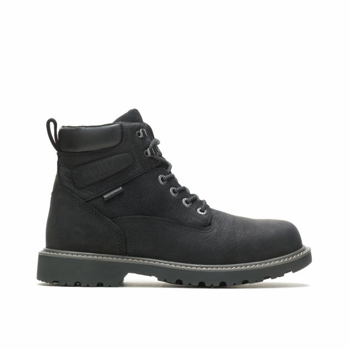 WOLVERINE W10691-EW FLOORHAND 6'' WP MN'S (Extra Wide) Black Leather Work Boots Comfort Ride