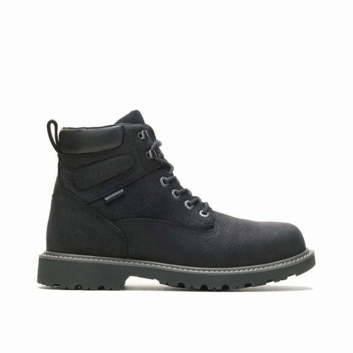 WOLVERINE W10691-EW FLOORHAND 6'' WP MN'S (Extra Wide) Black Leather Work Boots Dual Layer Footwear Comfort sole
