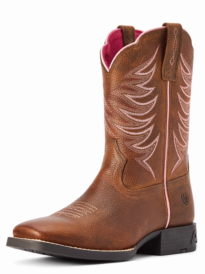 Ariat 10042413 Kids Firecatcher Western Boot Rowdy Brown Trench Boots