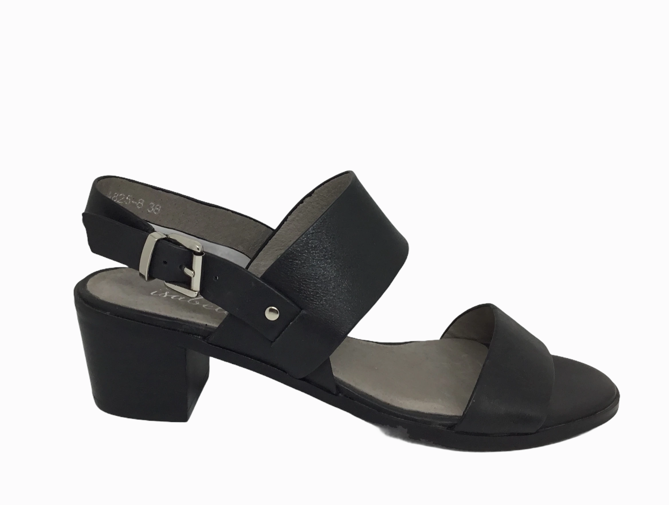 Isabella Sinclair Black Leather Heel Heightened Style Trend Setter