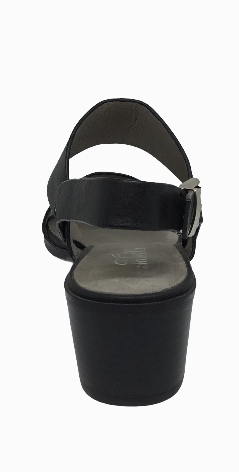 Isabella Sinclair Black Leather Heel Street Ready Lace Loop