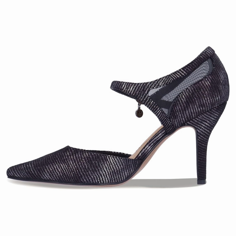 Dress Shoes For Bad Feet J. Renee Siona Black/Pewter Heel (Women's)