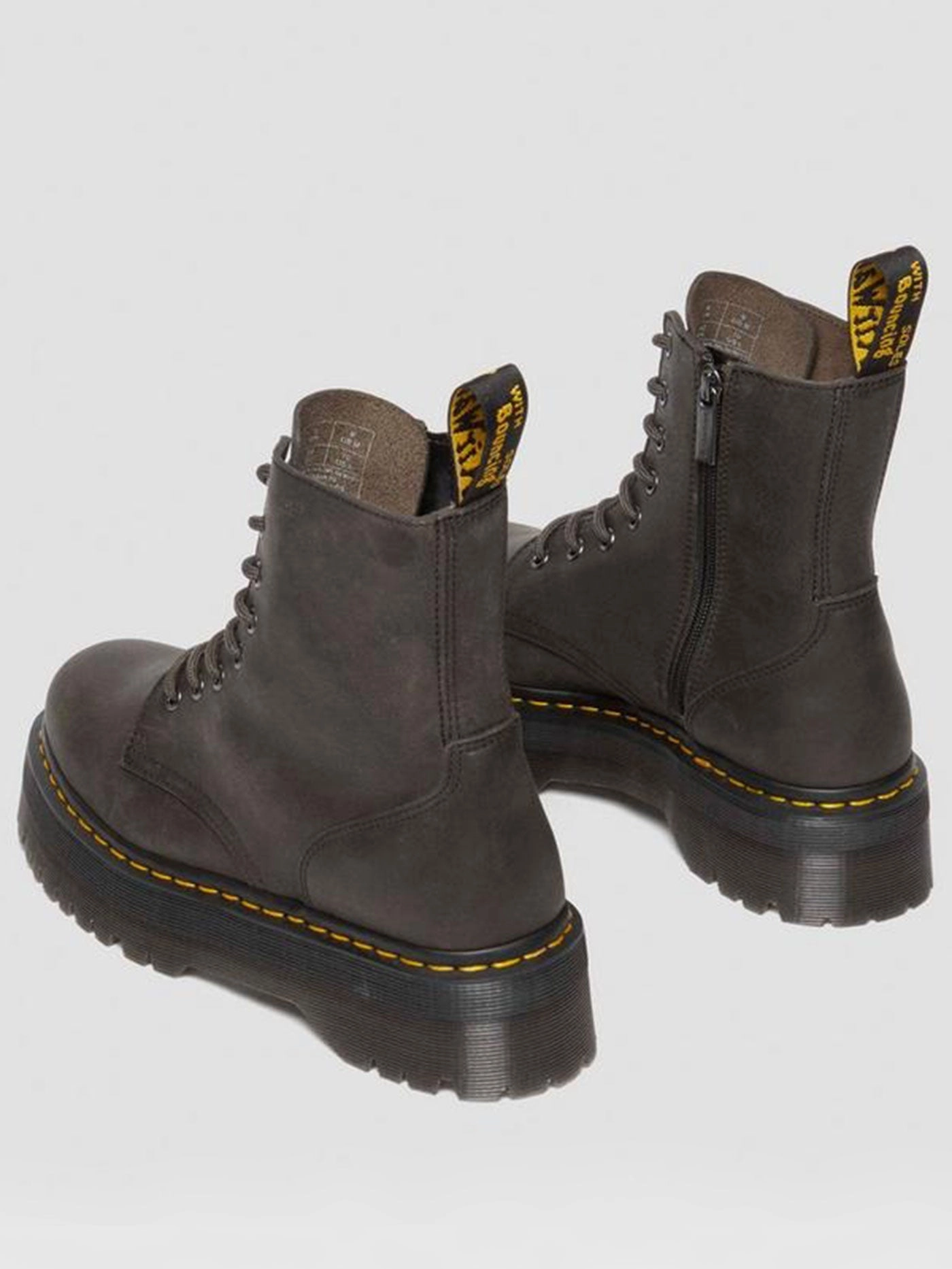 Jadon Burnished Waxy Pull Up Charcoal Grey Boots Ccp Boots