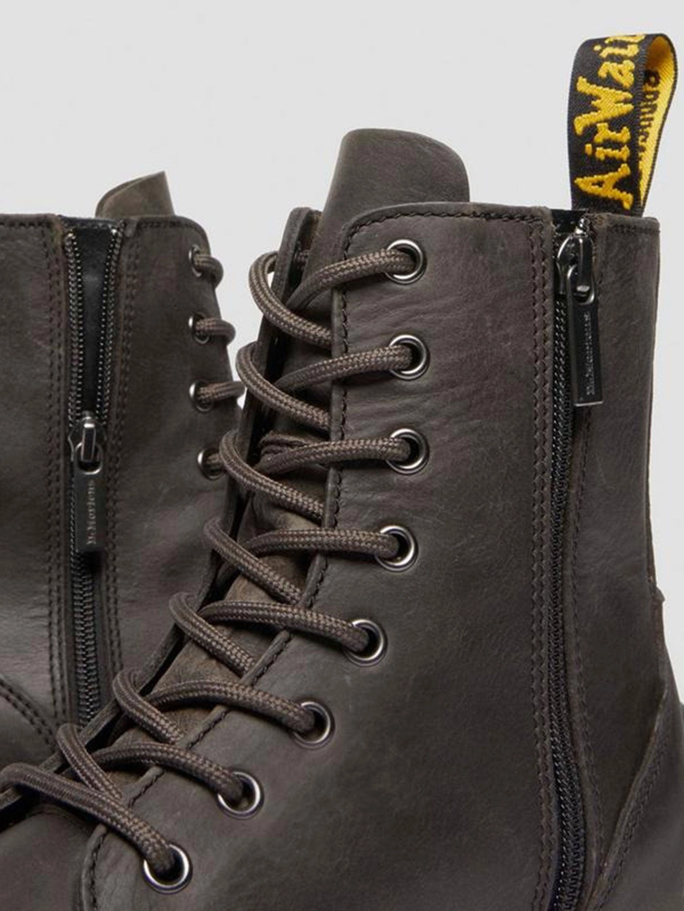 Denim Ankle Boots Jadon Burnished Waxy Pull Up Charcoal Grey Boots