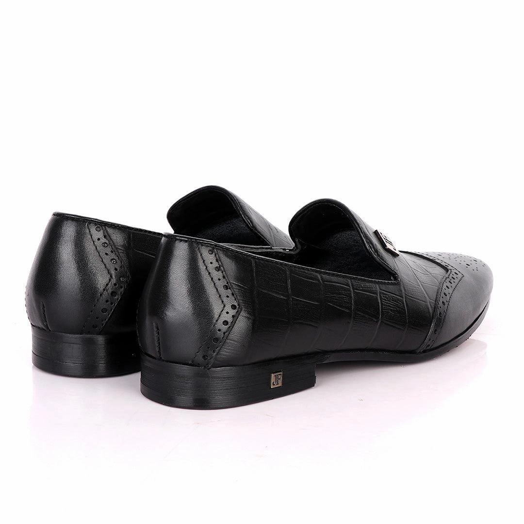 Asics Gel Contend 9 Running Shoe John Foster Crocodile Design Leather With Side Logo-Black