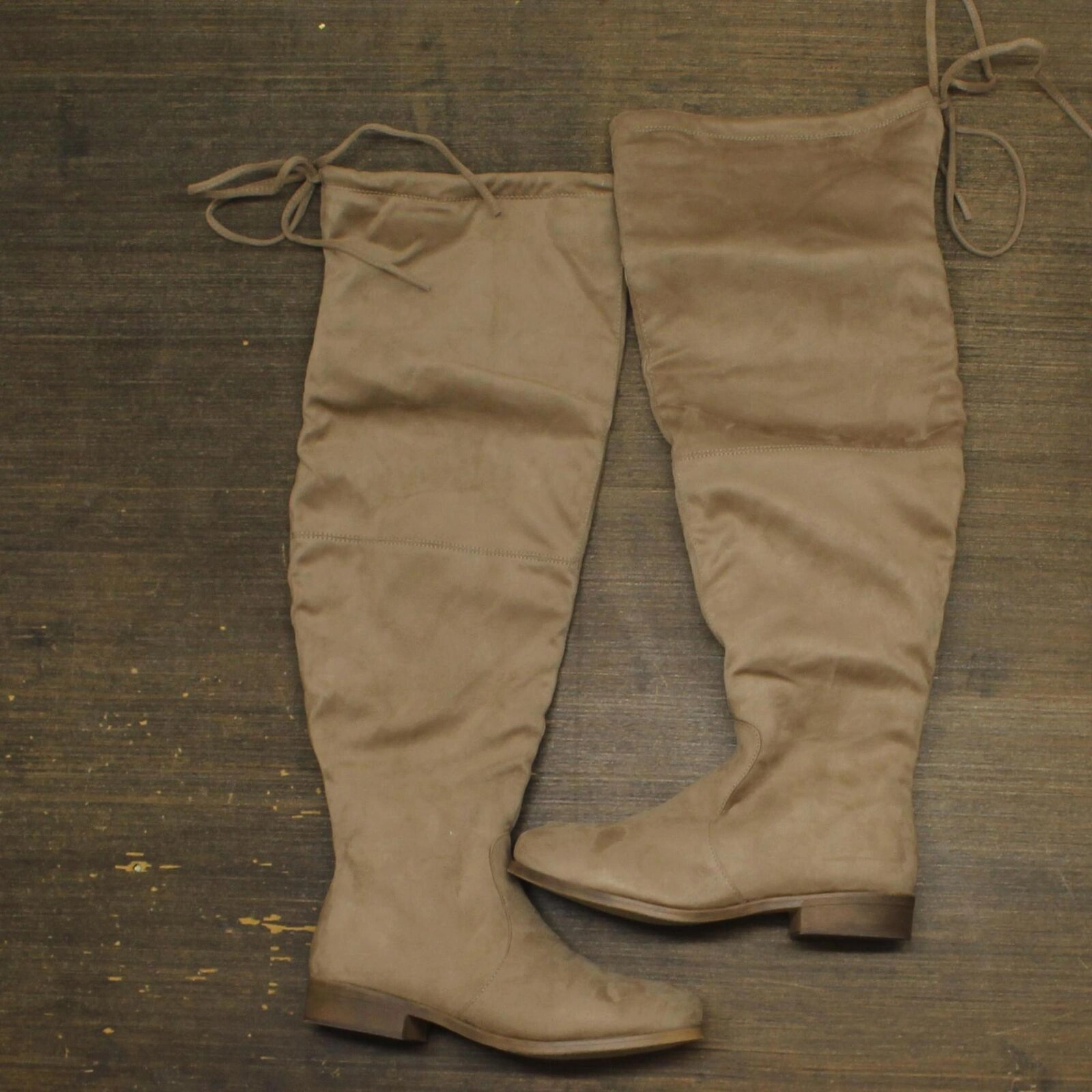 Journee Collection Womens Wide Calf Mount Boot MOUNT-TAU Taupe Brown 9M-WC Steel Cap Boots