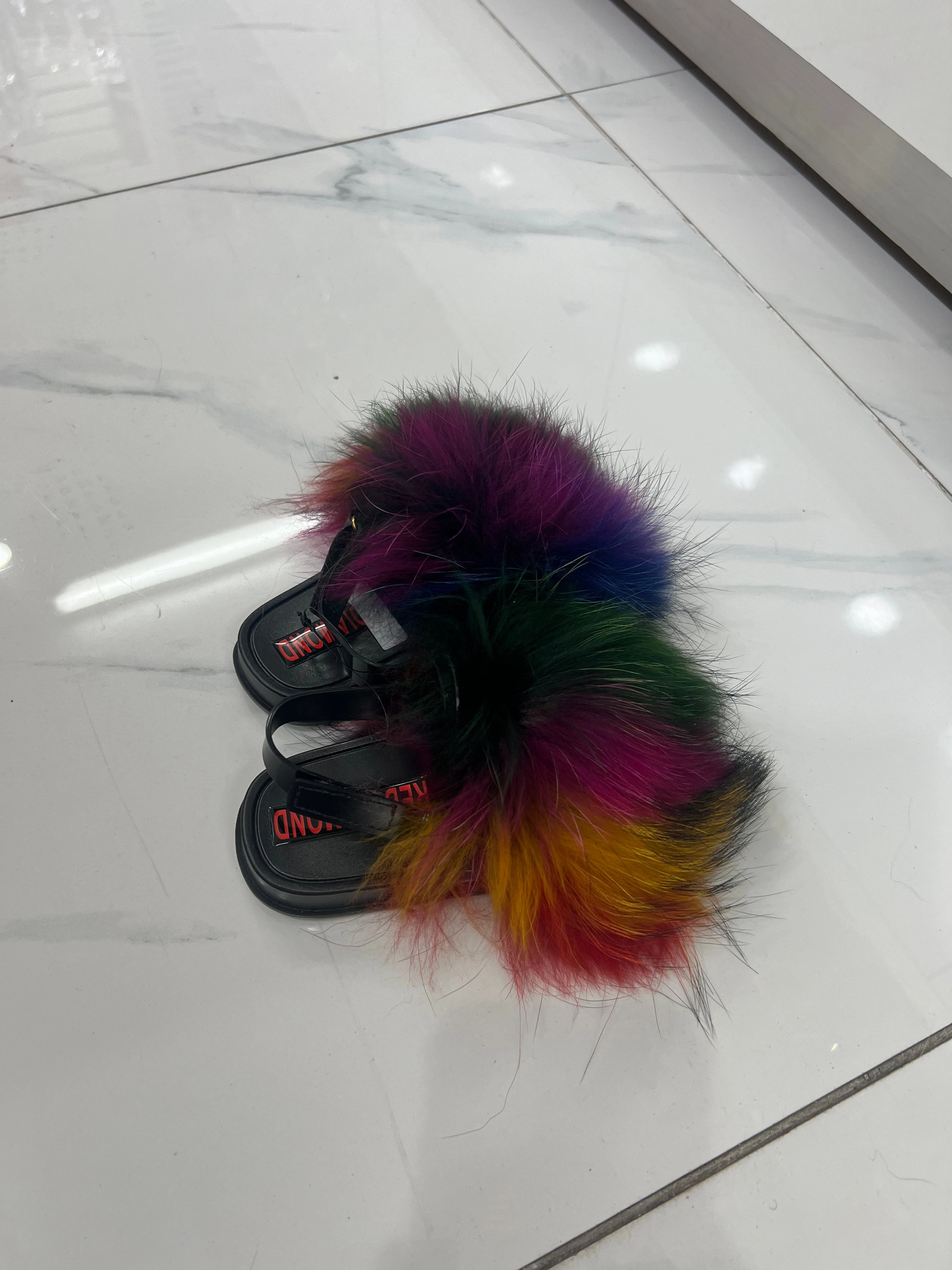 Mario Plant Slippers Toddler faux fur slides rakoun