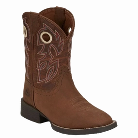 Clark Boots Justin Kid's Bowline Pecan Junior Boots