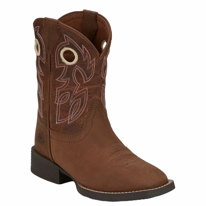 Boots Ennis Justin Kid's Bowline Pecan Junior Boots