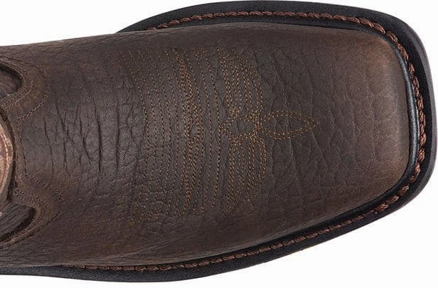 Non Conductive Work Boots Justin Men's 11" Driscoll Pecan Brown Square Toe Western Work Boot