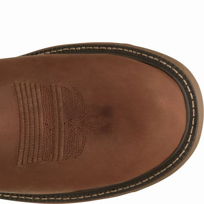 Justin Men's 11" Waterproof Rush Pull-On Round Toe Work Boots Arc Rated Work Boots