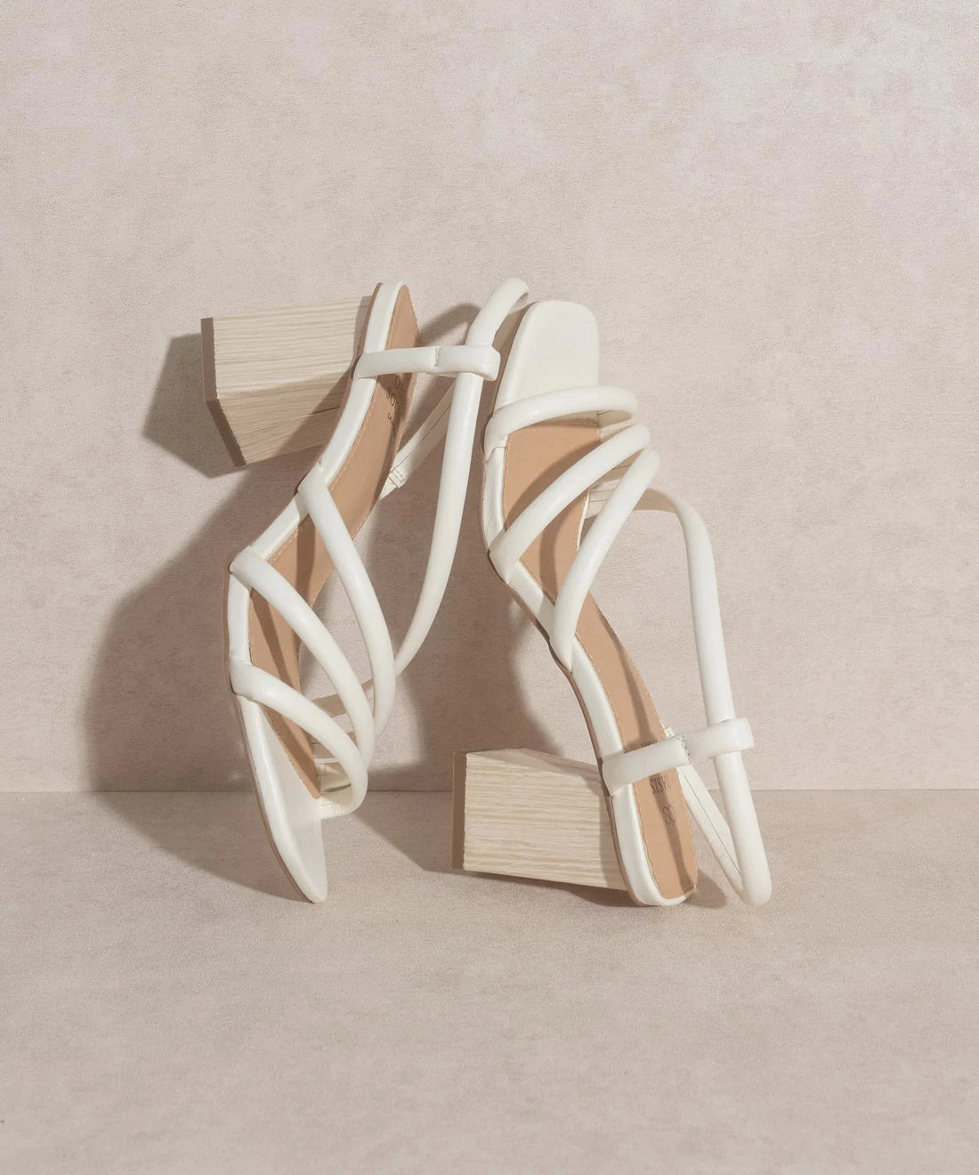 Kaitlyn Wooden Heel Sandal in White Adidas Fastest Running Shoe