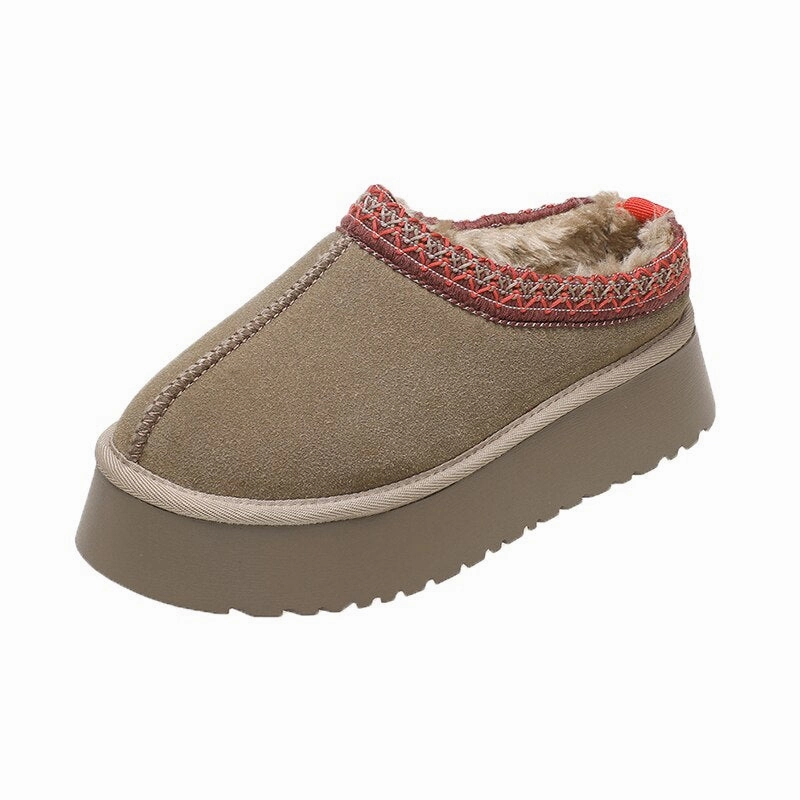 Snow Boots Non Slip Soles kamames Ankle Snow Boots Women Winter 2022 New Brand Fur Short Plush Warm Flats Slippers Platform Shoes Flip Flops Suede Boots