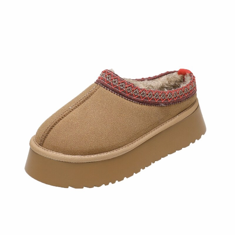 Pointed Toe Snow Boots kamames Ankle Snow Boots Women Winter 2022 New Brand Fur Short Plush Warm Flats Slippers Platform Shoes Flip Flops Suede Boots