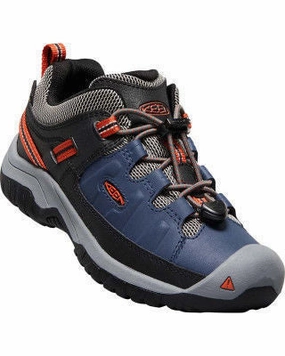 High Top Waterproof Hiking Boots Keen Kids Targhee Low_Blue Nights/Rooibos Tea