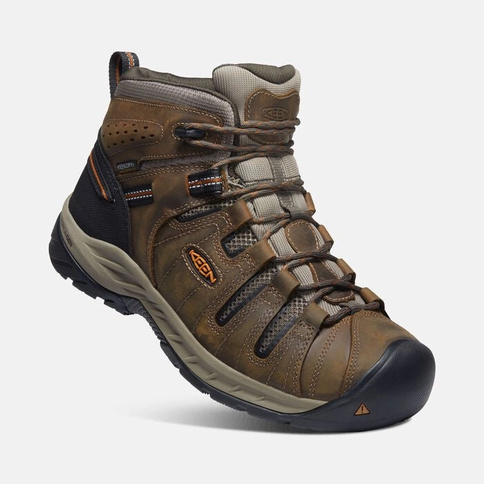 KEEN Utility Men's 6.5" Flint II Waterproof Mid Round Soft Toe Work Boot Best Long Lasting Work Boots