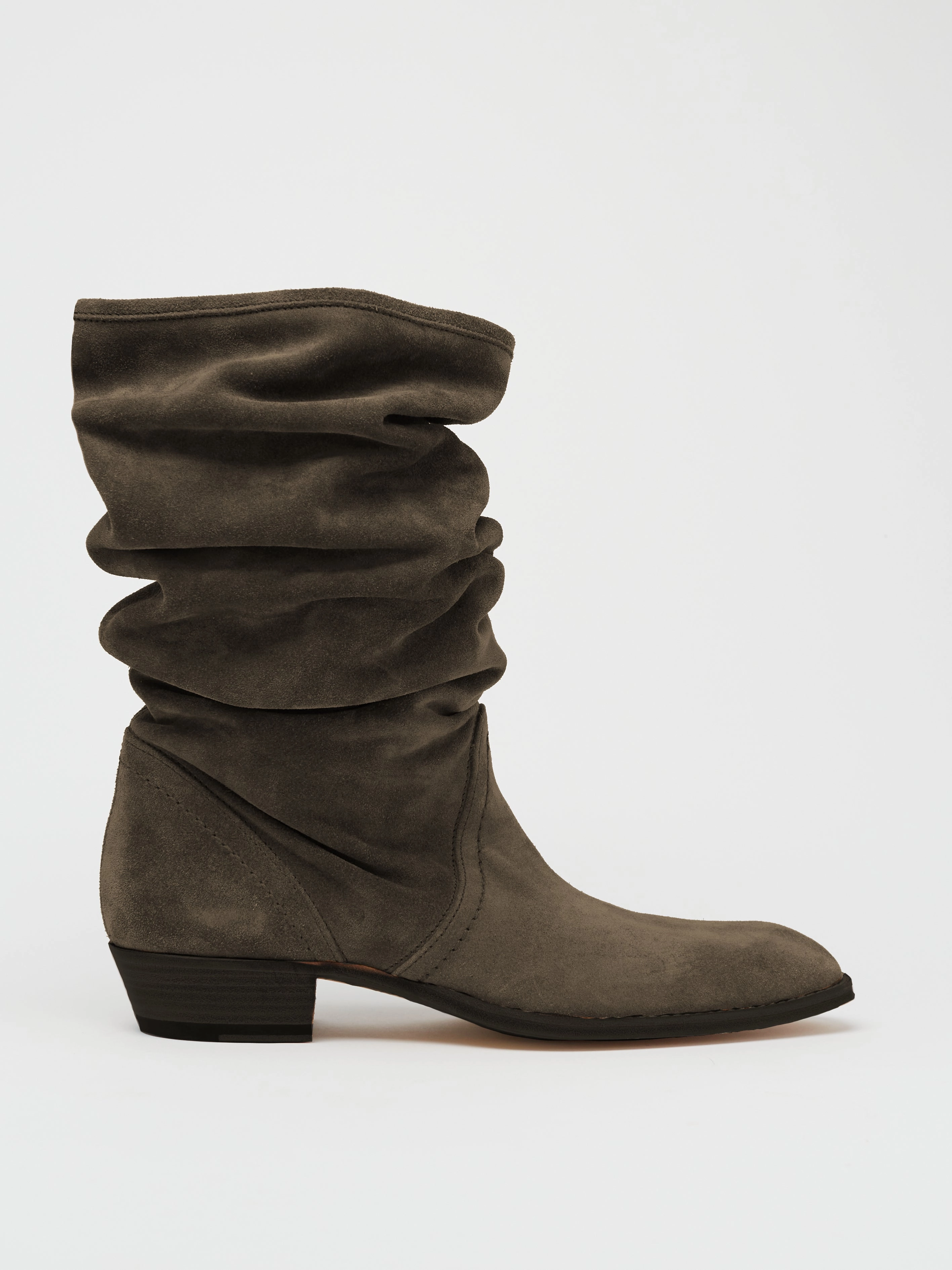 Boots Bottoms KEITH ROLL DOWN BOOTS IN SMOKE SUEDE