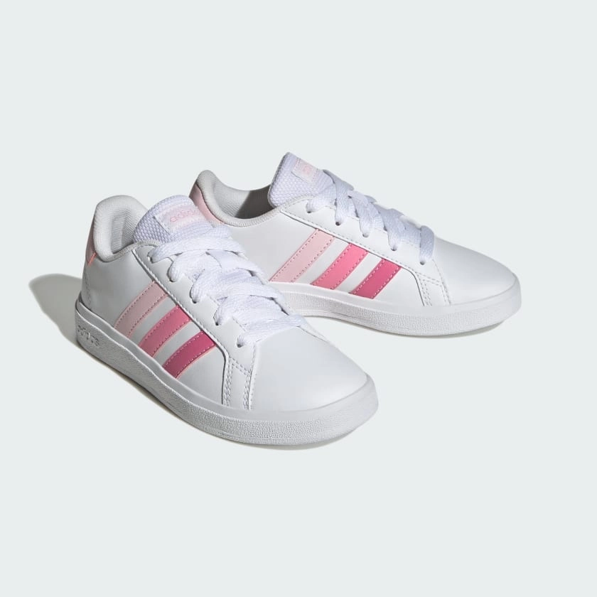 Kids' adidas Grand Court Lifestyle Tennis Lace-Up Shoes
