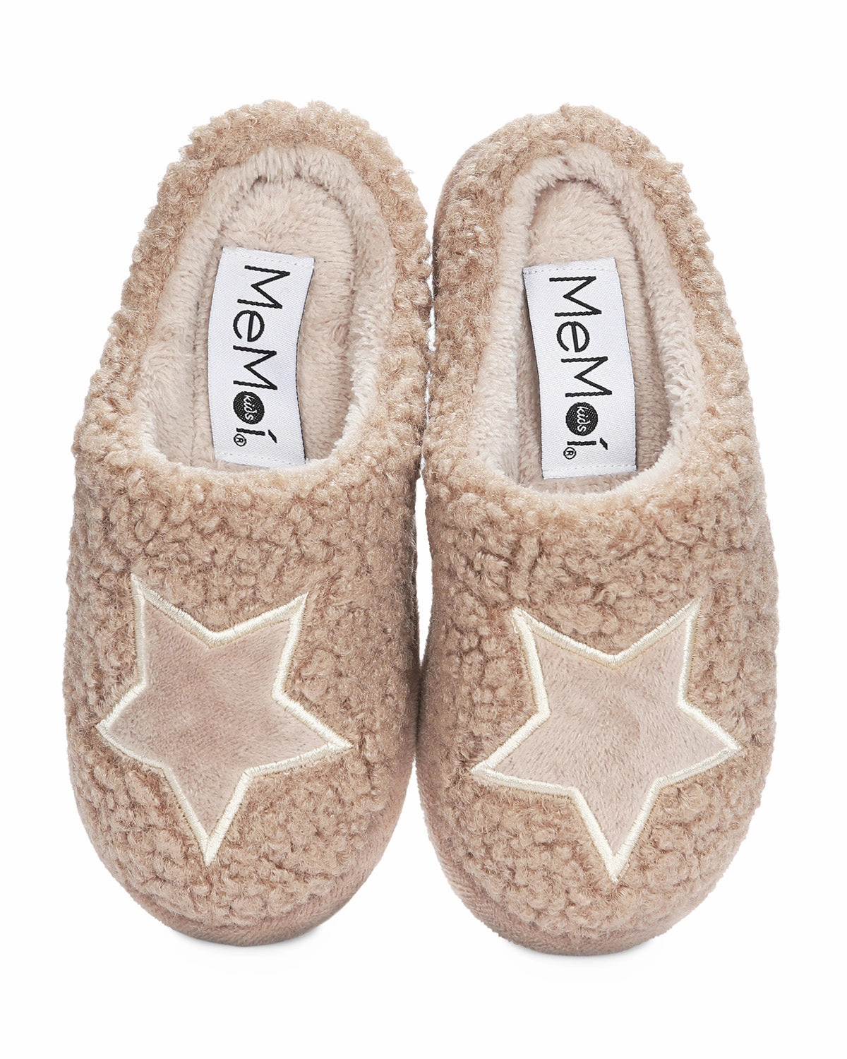Kids' Embroidered Shaggy Star Non-Skid Slippers Ballet Slippers Painting