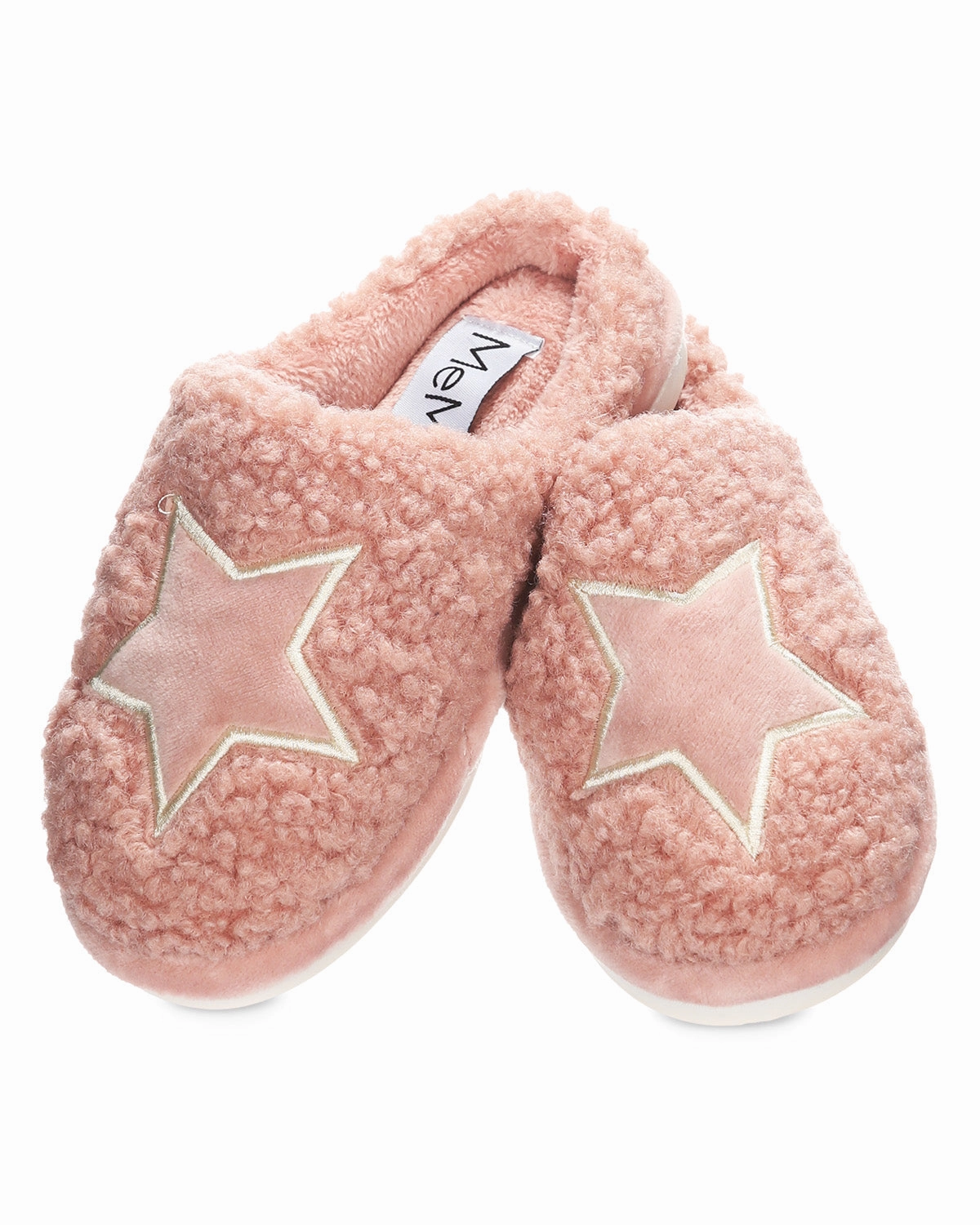 Kids' Embroidered Shaggy Star Non-Skid Slippers Support Slippers