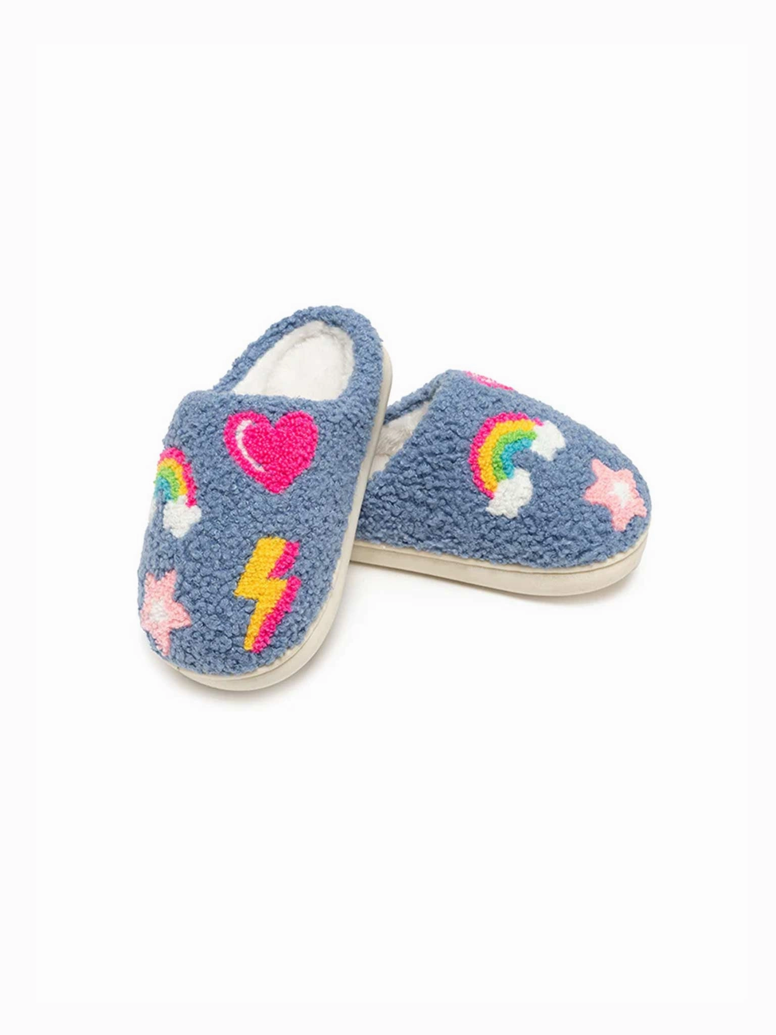Slippers Open Toe Kids Denim Patch Slippers