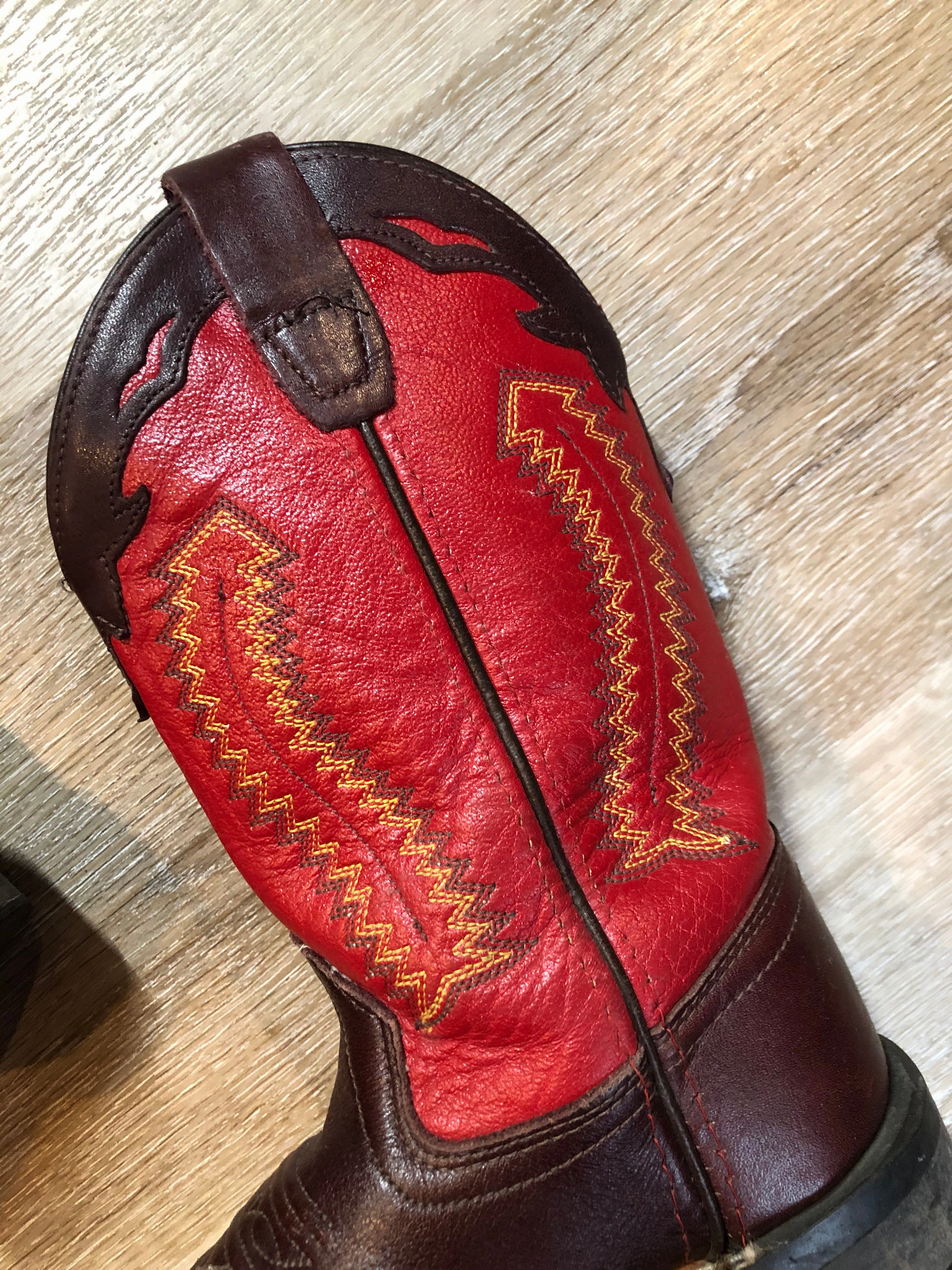 Kids Old West Red and Maroon Cowboy Boots SOLD Pack Boots