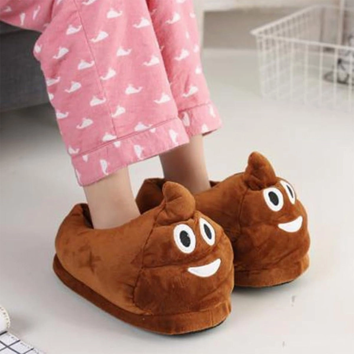 Novak Djokovic Asics Tennis Shoes Kids Poop Emoji Slippers Warm & Comfortable