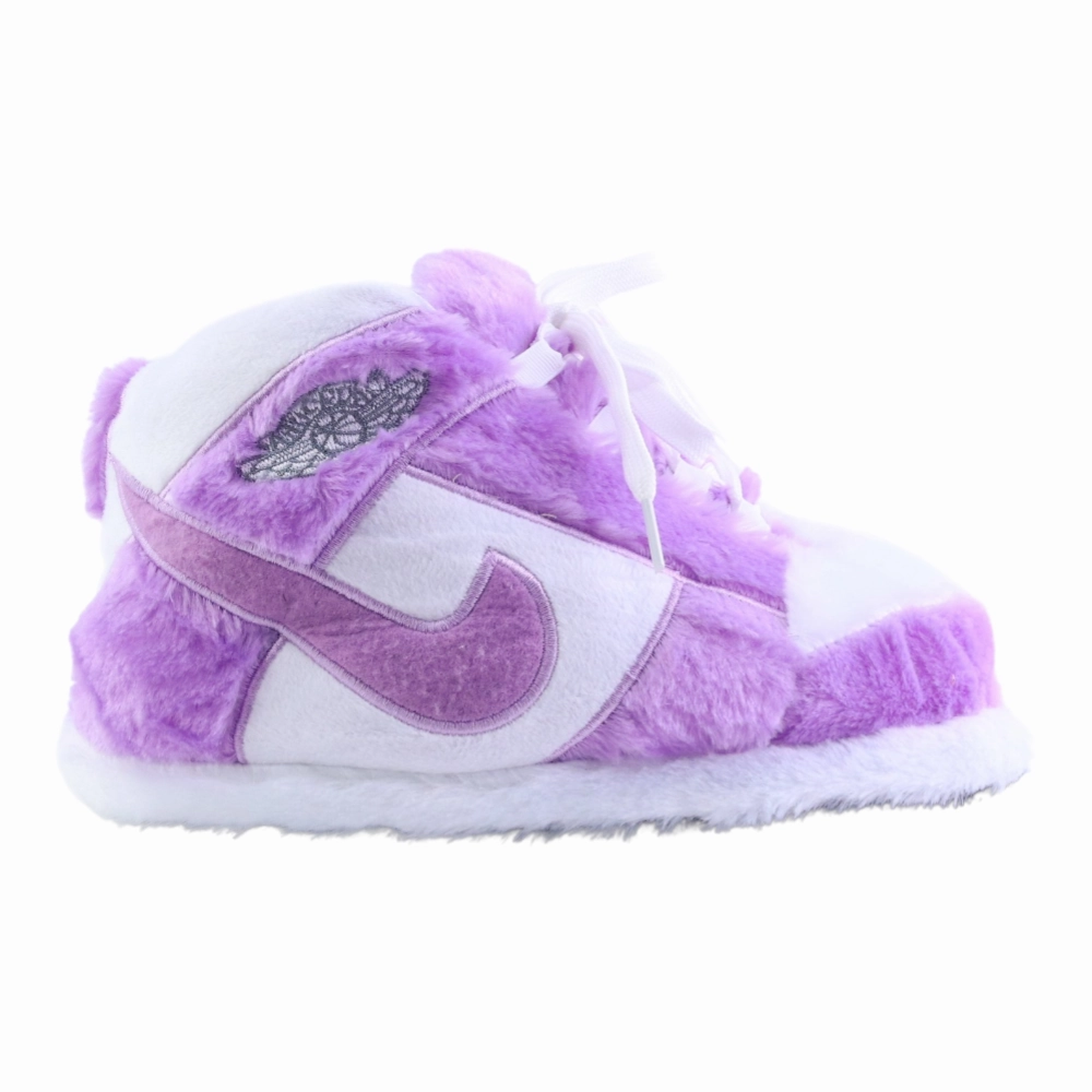 KIDS Purple Mist Retro Hi Top Trainer Slippers Yarn Slippers