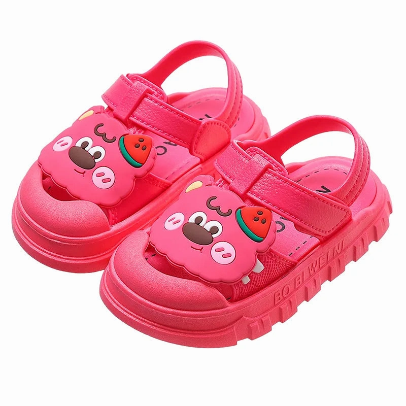 Kids Sandals Babies Non-slip Cartoon Pattern Children  Sandals Boys Girls Soft Bottom Footwear  Lightweight Students Sport Shoes Field Hockey Asics Shoes
