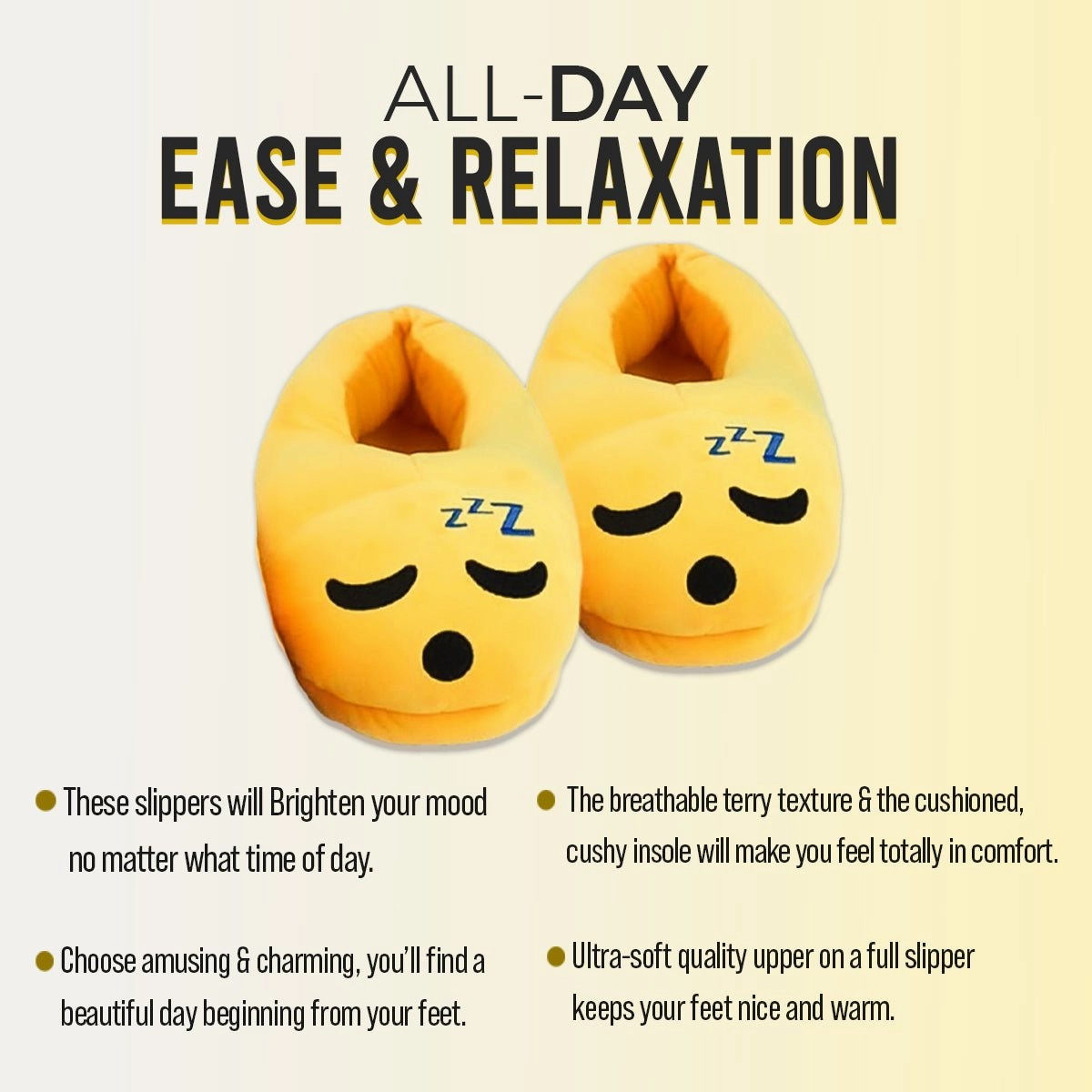 Kids Sleepy Emoji Slippers Warm & Comfortable Asics Running Shoes Made In Japan