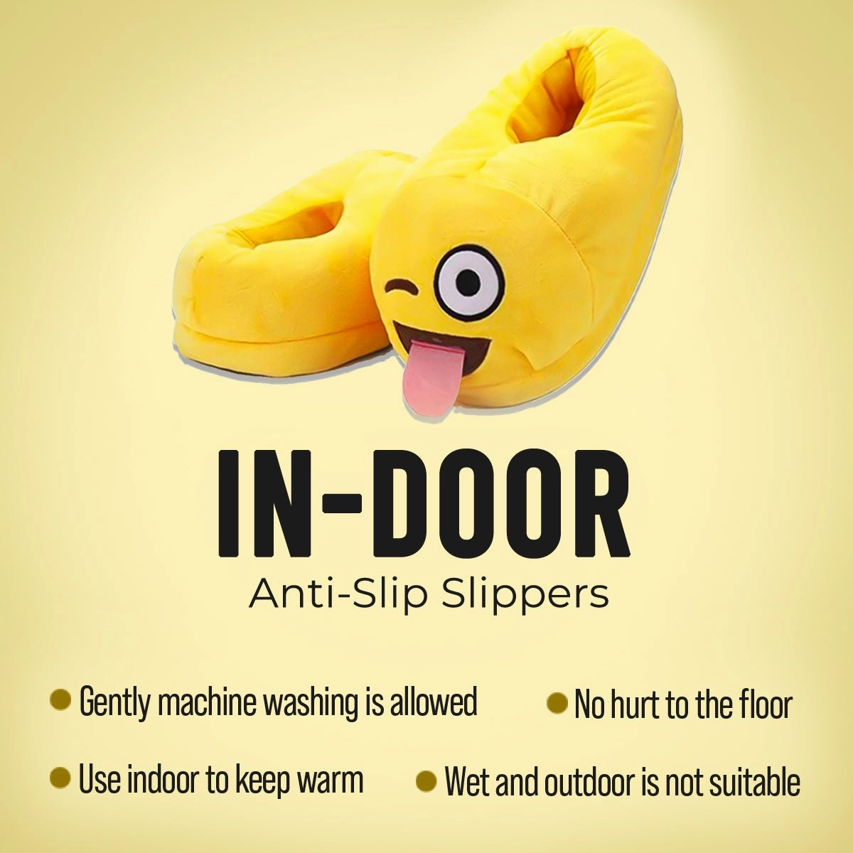 Kids Teasing Tongue Emoji Slippers Warm & Comfortable Asics New Marathon Shoe