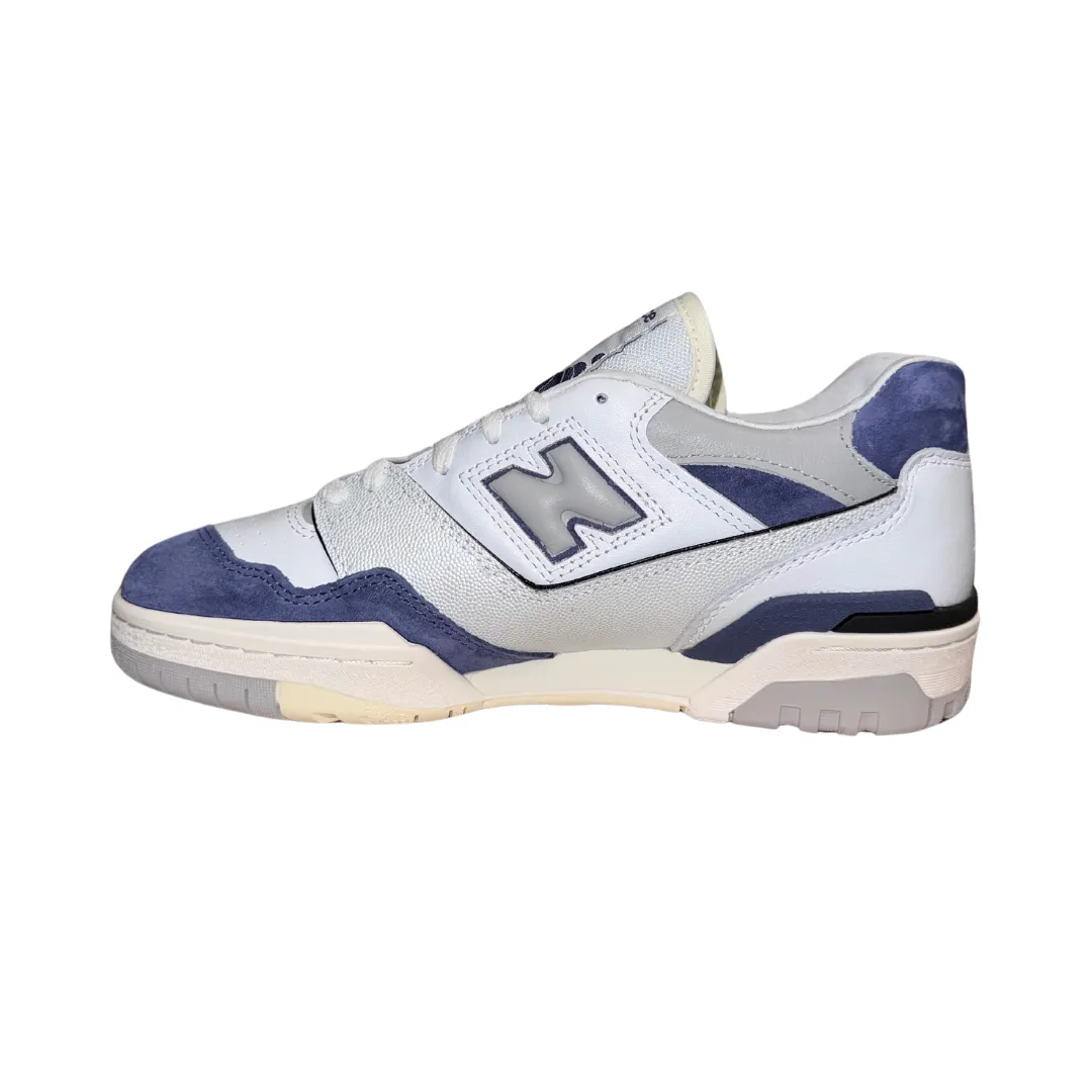 Air Cushion NEW BALANCE BB550BWG 550 RETRO HOOPS MN'S (Medium) White/Blue/Grey Leather, Synthetic & Mesh Basketball Shoes