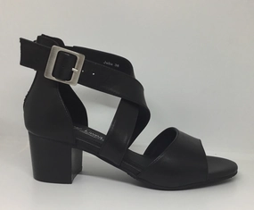 Dressy Heels Klouds Silver Lining Julia Black Leather Heel