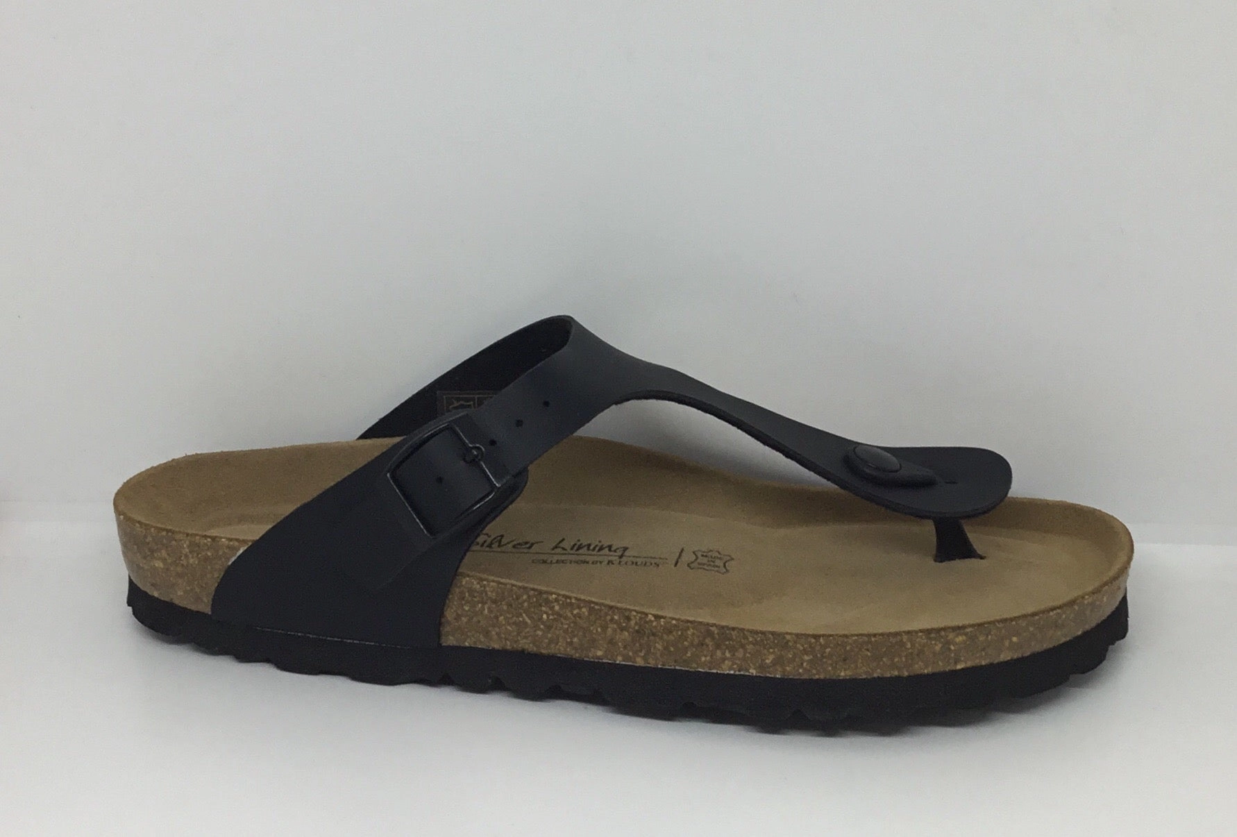 Comfortable Sole Klouds Silver Lining Rosas Black Leather