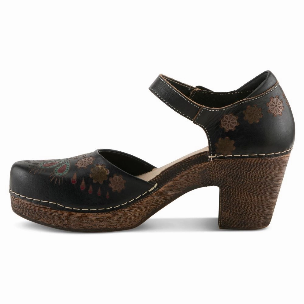 Starbucks Dress Code Shoes L'artiste By Spring Step Bridgitte Black Multi Leather Pump (Women's)