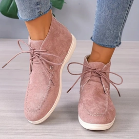 Good Shoe For Flat Feet Lace-Up Short Boots for Women  Stylish & Comfortable Footwear