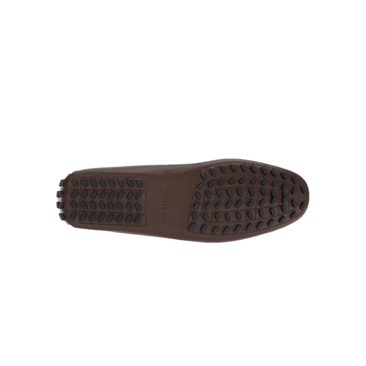 LACOSTE 7-35CAM011811I CONCOURS 118 MN'S (Medium) Brown/Black Leather Lifestyle Loafers Light Jog Path Jog