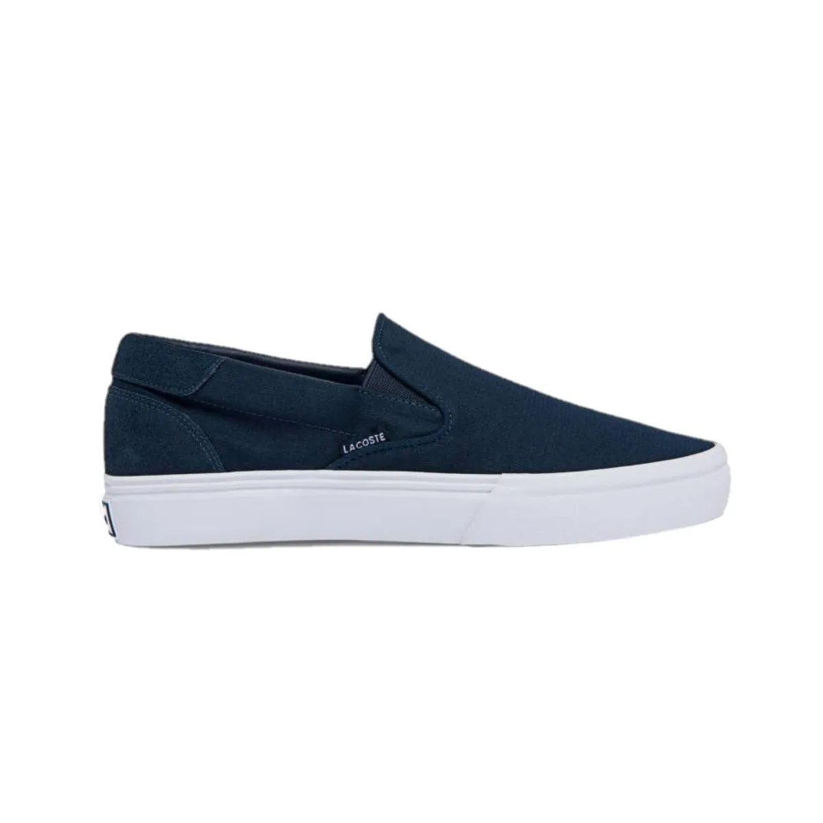 LACOSTE 7-43CMA0045092 JUMP SERVE SLIP MN'S (Medium) Navy/White Canvas Lifestyle Shoes Long Walk Lace Up Style