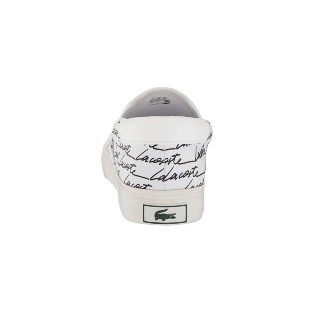 Soft Padding LACOSTE 7-43CMA0050147 JUMP SERVE SLIP MN'S (Medium) White/Black Canvas Lifestyle Shoes