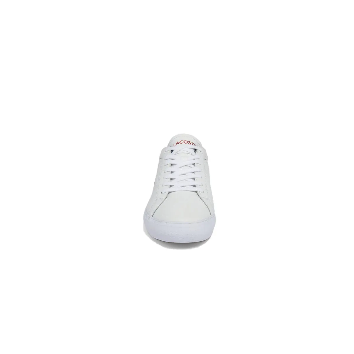 Soft Lining LACOSTE 7-43SMA0034407 POWERCOURT TRI 1SMA MN'S (Medium) White/Navy/Red Leather & Synthetic Lifestyle Shoes