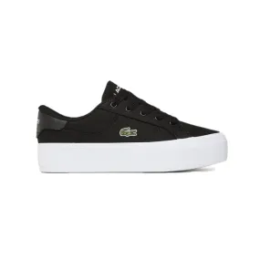 Evening Pace LACOSTE 7-45CFA0012312 ZIANE PLATFORM WMN'S (Medium) Black/White Leather & Synthetic Lifestyle Shoes
