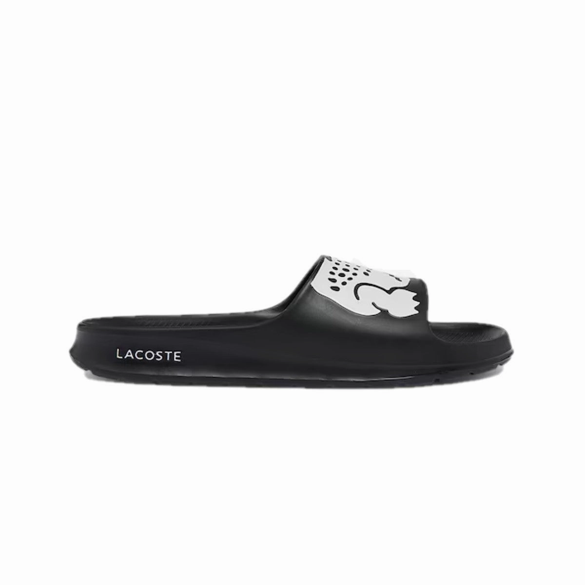 strap on LACOSTE 7-41CMA0010312 CROCO 2.0 0721 2 MN'S (Medium) Black/White Synthetic Slides