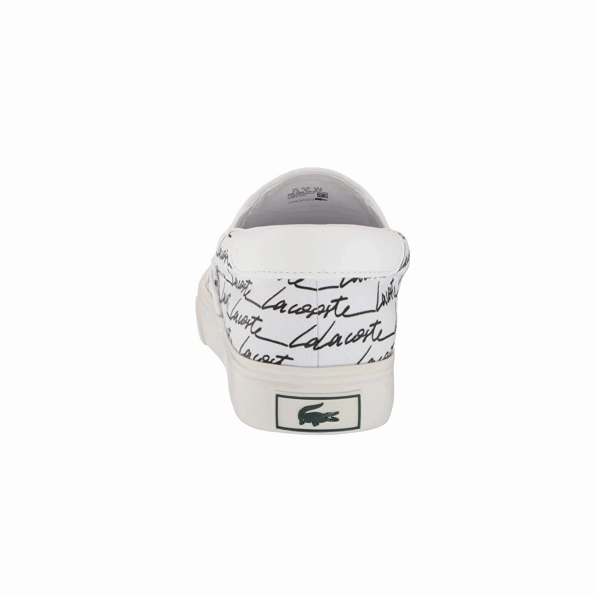 LACOSTE 7-43CMA0050147 JUMP SERVE SLIP MN'S (Medium) White/Black Canvas Lifestyle Shoes Taxi Ride Work Leisure