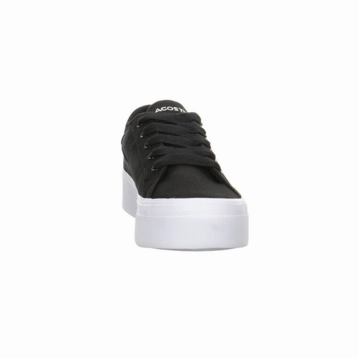 LACOSTE 7-45CFA0012312 ZIANE PLATFORM WMN'S (Medium) Black/White Leather & Synthetic Lifestyle Shoes All-Day Support