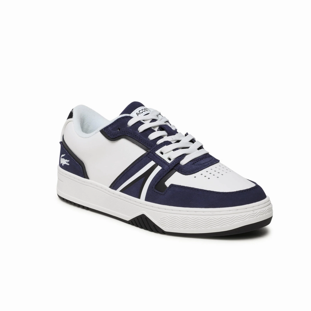 Shop Day LACOSTE 7-45SMA0036042 L001 123 MN'S (Medium) White/Navy Leather & Synthetic Lifestyle Shoes