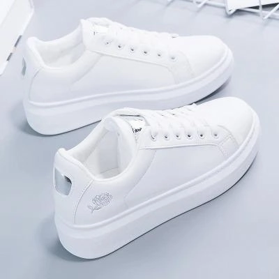 Restricted Shoes Flats Ladies White Platform Trainer Casual Shoes