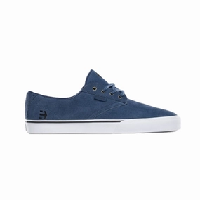 ETNIES 4101000449 400 JAMESON VULC MN'S (Medium) Blue Suede Skate Shoes Flexible Upper